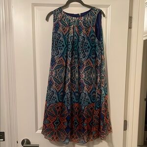Eliza J Elegant Multicolor Sleeveless Scarf Dress Size 10